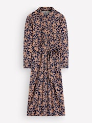 Boden Blue Ruched Jersey Shirt Dress - Image 5 of 5