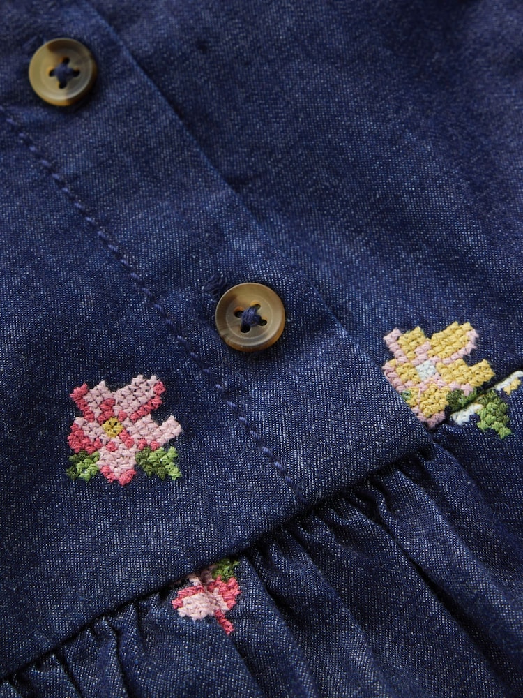 Azul - Vestido camisero Winnie con volantes decorativos de Boden - Imagen 3 de 3