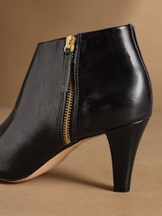 Russell & Bromley Black Eel Print Morris Side Zip Ankle Boots - Image 6 of 7