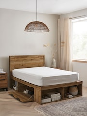 Oak Effect Bronx Platform Bed Frame with Storage - Image 5 of 8