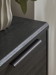 Black Bronx Oak Effect Small Sideboard - Image 6 of 11