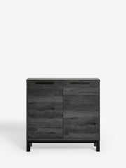 Black Bronx Oak Effect Small Sideboard - Image 7 of 11