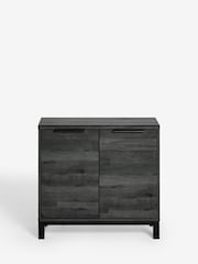 Black Bronx Oak Effect Small Sideboard - Image 10 of 11