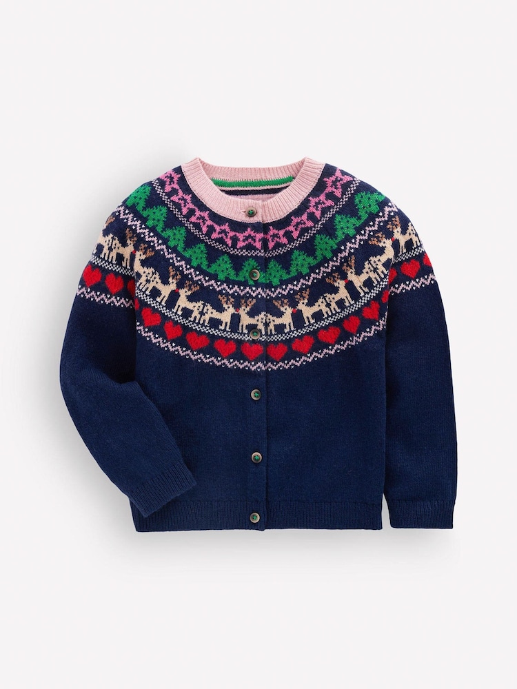 Blau - Boden Edie Strickjacke mit Norwegermuster - Bild 1 von 3 Blau - Boden Edie Strickjacke mit Norwegermuster - Bild 1 von 3