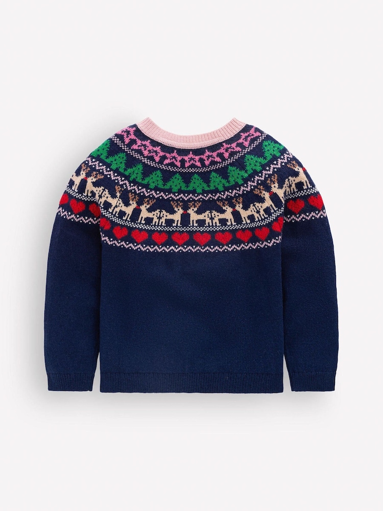 Blau - Boden Edie Strickjacke mit Norwegermuster - Bild 2 von 3 Blau - Boden Edie Strickjacke mit Norwegermuster - Bild 2 von 3