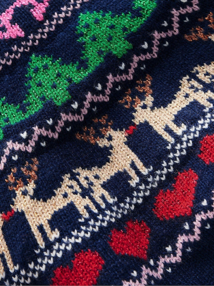 Blau - Boden Edie Strickjacke mit Norwegermuster - Bild 3 von 3 Blau - Boden Edie Strickjacke mit Norwegermuster - Bild 3 von 3