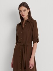Lauren Ralph Lauren Natural Fit and Flare Shirtdress - Image 3 of 5