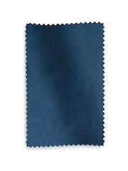 Navy Blue Matte Velvet Lined Eyelet Curtains - Image 5 of 5