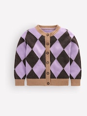 Lila - Boden Strickjacke mit lustigem Motiv - Bild 1 von 3