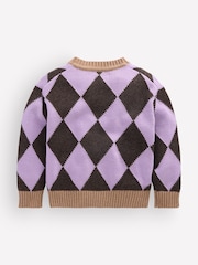 Lila - Boden Strickjacke mit lustigem Motiv - Bild 2 von 3