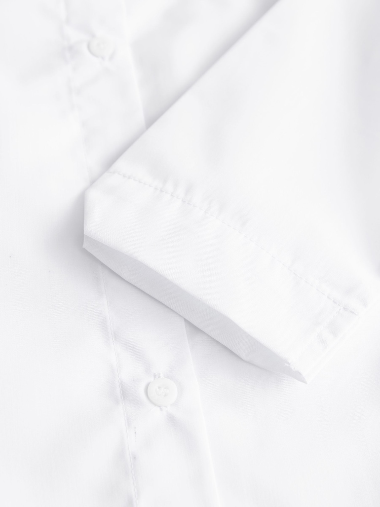 White Regular Fit 2 Pack Three Quarter Sleeve School Blouses (3-17yrs) - Image 7 of 7