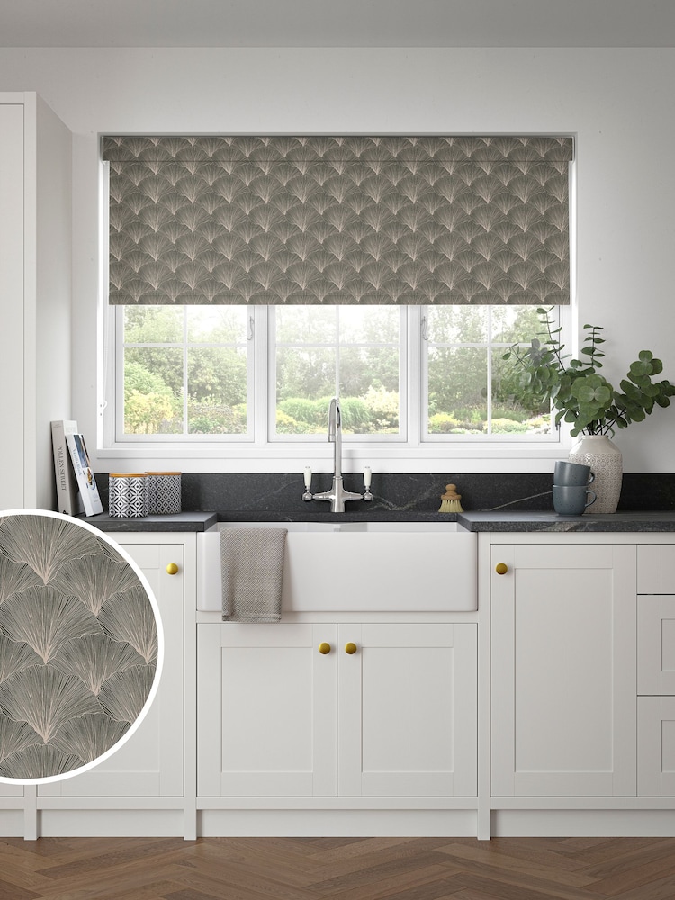 Ebony Black Kilim Made to Measure Roller Blind - Image 1 of 6