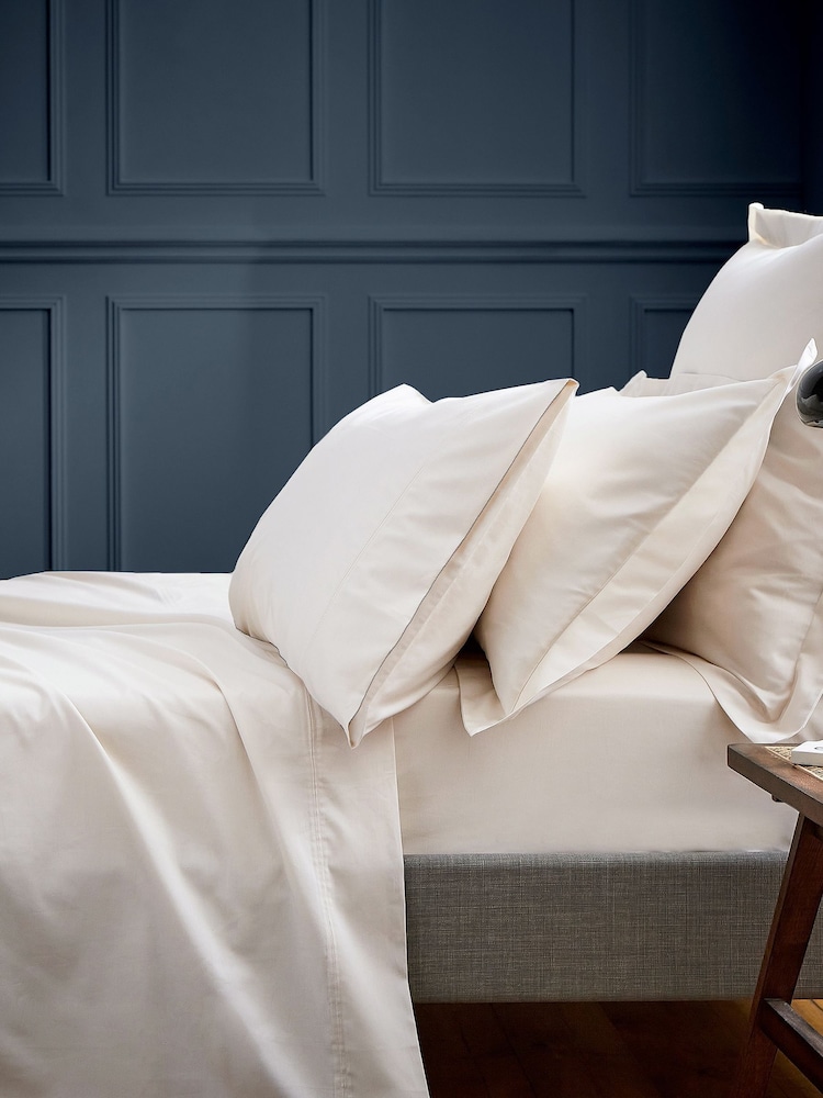 Bedeck of Belfast Natural Bob 600 Thread Count Egyptian Cotton Square Pillowcase - Image 1 of 2