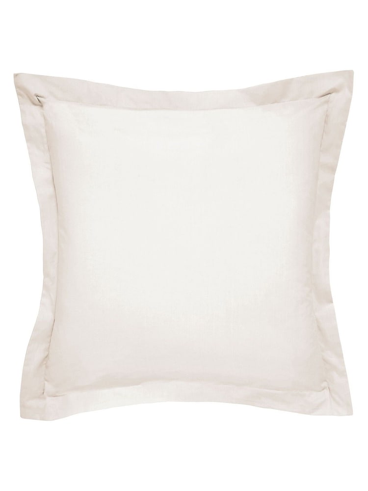 Bedeck of Belfast Natural Bob 600 Thread Count Egyptian Cotton Square Pillowcase - Image 2 of 2
