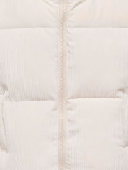 ONLY KIDS Cream Zip Through Puffer Jacket With Teddy Mix - Image 3 of 3