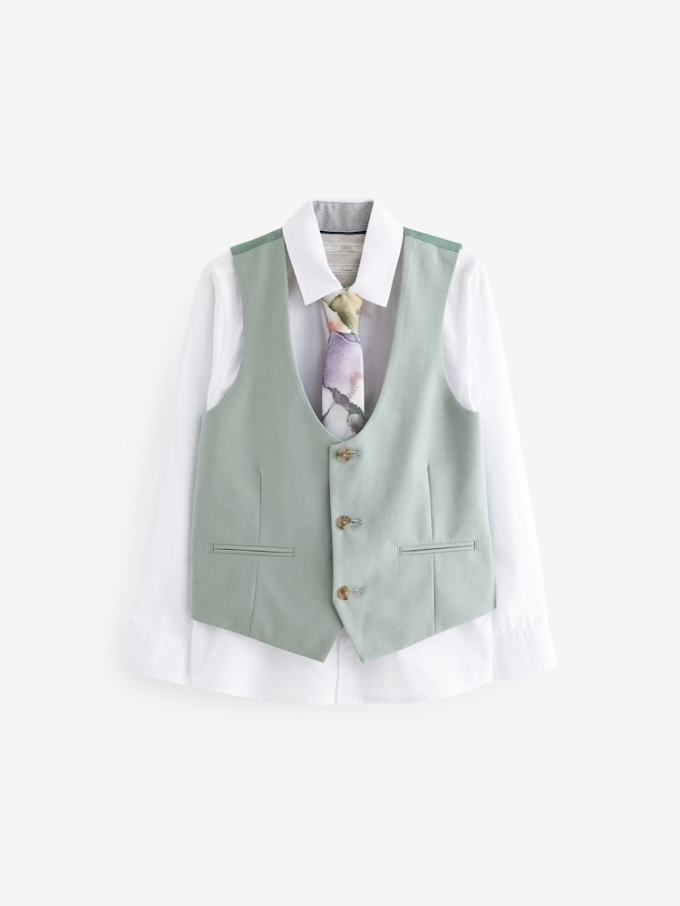 Mint Green Waistcoat Set (12mths-16yrs) - Image 1 of 5