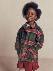 Boden Green Wool Check Coat - Image 3 of 7
