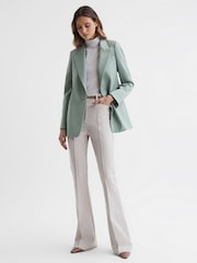 Reiss Green Celeste Wool Blend Single Breasted Blazer - Image 3 of 6