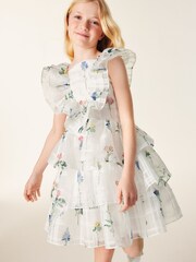 Baker by Ted Baker Floral Burnout Frilled Dress - Image 4 of 11