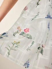Baker by Ted Baker Floral Burnout Frilled Dress - Image 7 of 11