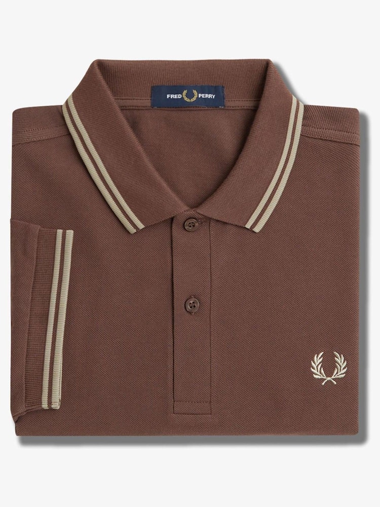 Fred Perry Mens Twin Tipped Polo Shirt - Image 3 of 3