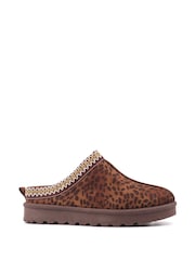 Lunar Brown Selena Ocelot Slippers - Image 4 of 6