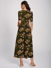 Jolie Moi Green Printed Jersey Maxi Dress - Image 2 of 6