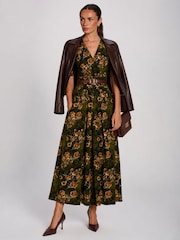 Jolie Moi Green Printed Jersey Maxi Dress - Image 5 of 6