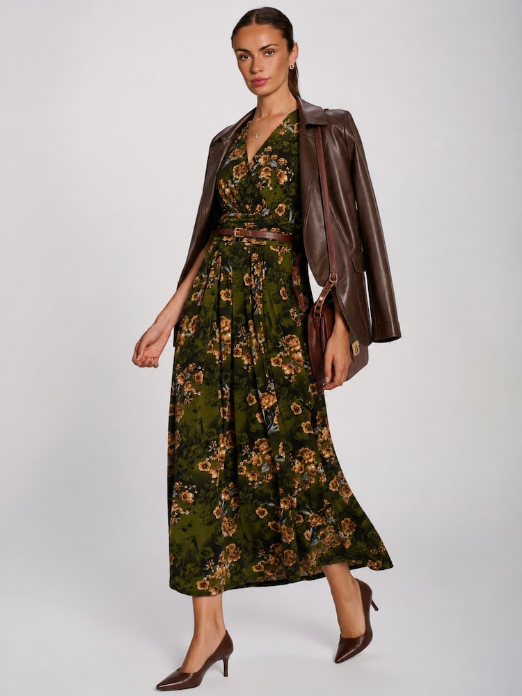 Jolie Moi Green Printed Jersey Maxi Dress - Image 6 of 6 Jolie Moi Green Printed Jersey Maxi Dress - Image 6 of 6