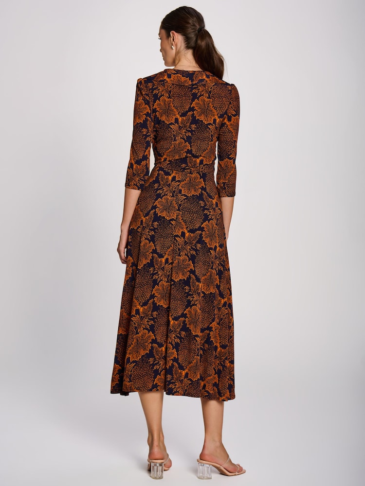 Bruin - Jolie Moi Maxi-jurk van jersey met wikkelvoorkant - Afbeelding 2 van 6 Bruin - Jolie Moi Maxi-jurk van jersey met wikkelvoorkant - Afbeelding 2 van 6