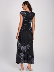 Jolie Moi Black Multiway Neckline Mesh Maxi Dress - Image 2 of 6