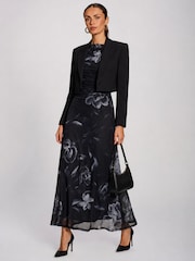 Jolie Moi Black Multiway Neckline Mesh Maxi Dress - Image 6 of 6