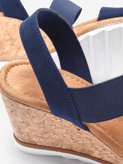 Marineblau - Forever Comfort® Schuhe mit Keilabsatz und elastischen Riemen - Bild 4 von 4