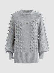 Joslin Wool Pom Pom Crew Neck Jumper - Image 2 of 6