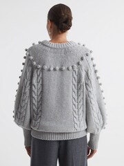 Joslin Wool Pom Pom Crew Neck Jumper - Image 5 of 6