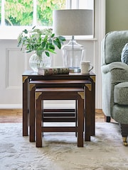 Laura Ashley Dark Chestnut Balmoral Nest Of 3 Tables - Image 2 of 6