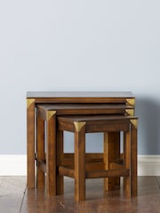 Laura Ashley Dark Chestnut Balmoral Nest Of 3 Tables - Image 5 of 6