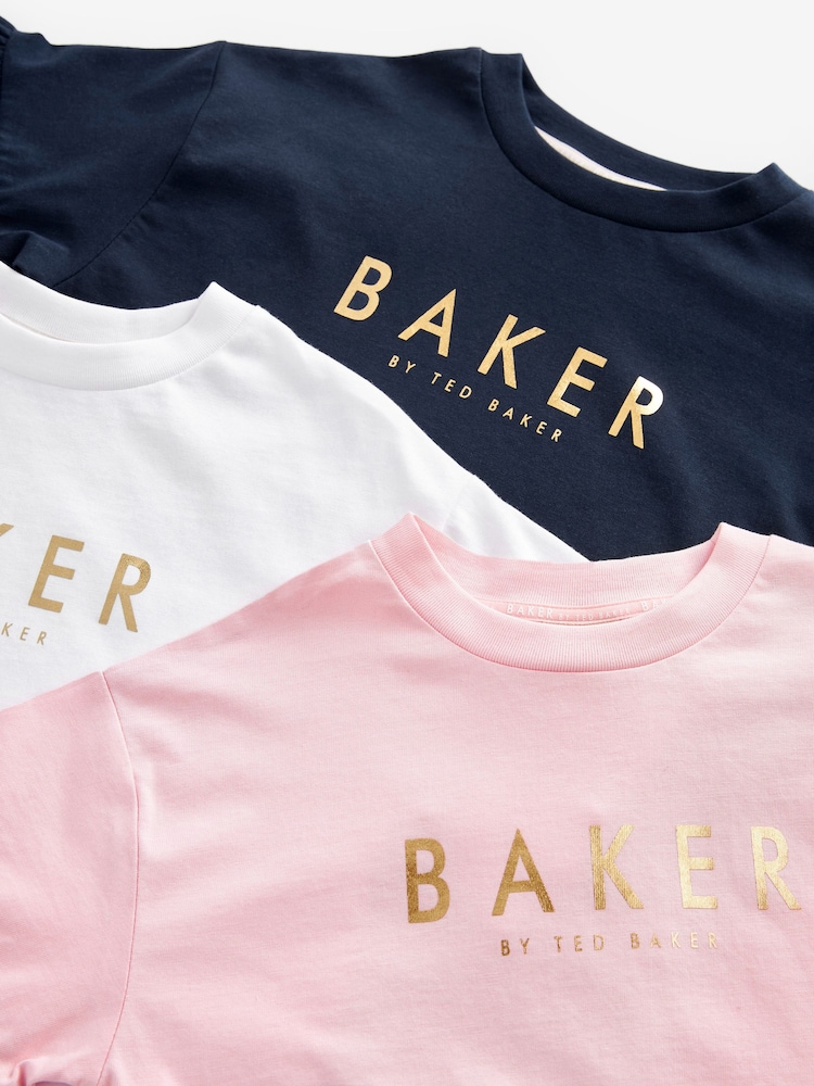 Baker by Ted Baker 100% Cotton T-Shirts 3 Pack - Image 6 of 9