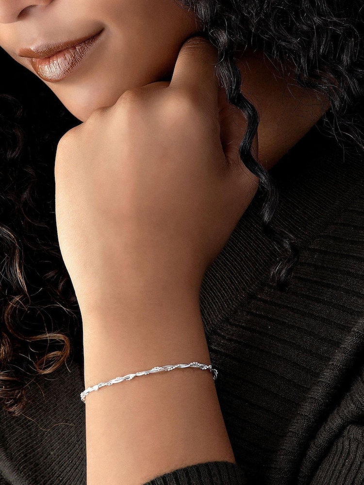 Beaverbrooks Sterling Silver Twist Bracelet - Image 3 of 3