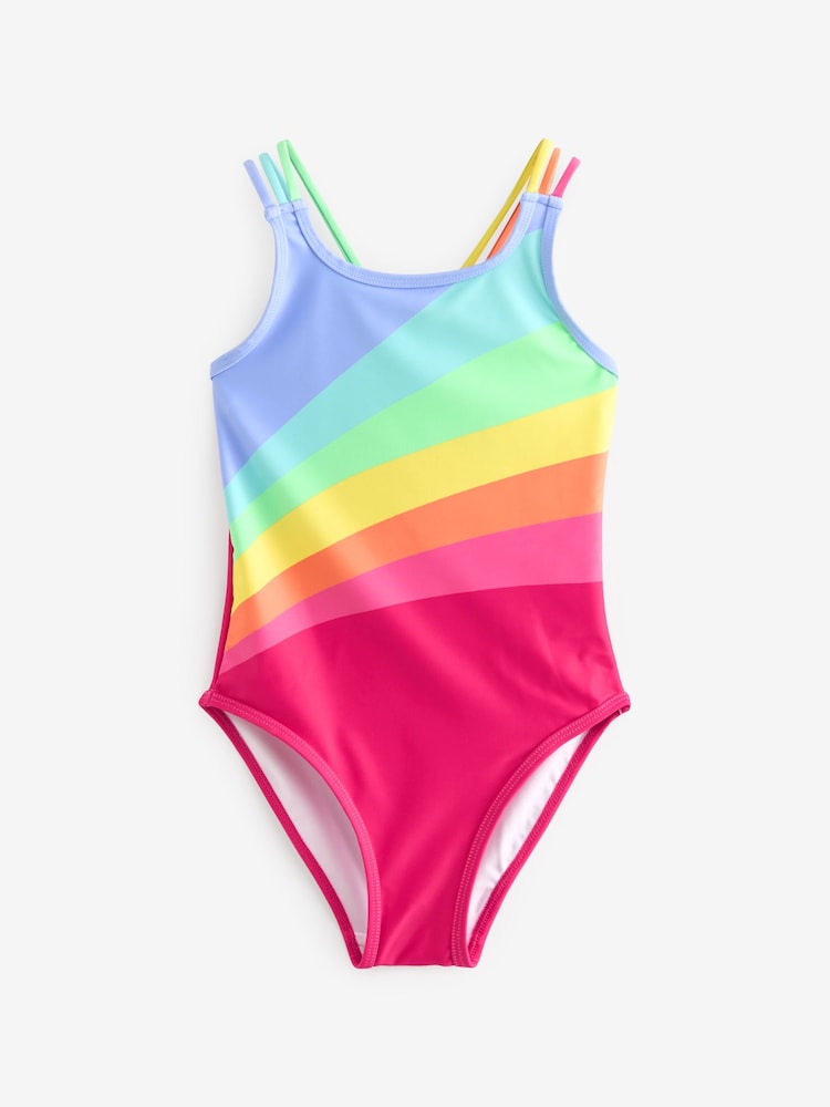 Little Bird by Jools Oliver Multi Pastel Rainbow Swimsuit - Image 1 of 4