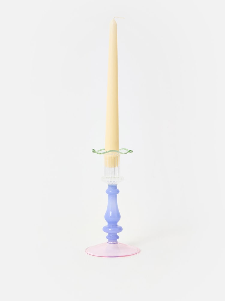 Blue Course Commons Buy Oliver Bonas Blue Frill Top Glass Candlestick Holder from the Next ...