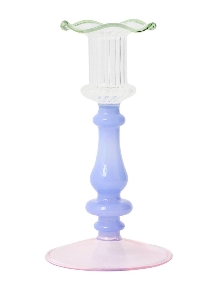 Blue Course Commons Buy Oliver Bonas Blue Frill Top Glass Candlestick Holder from the Next ...
