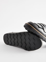 Black Leather Tassel Loafer School Shoes - Image 5 of 6