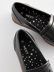 Black Leather Tassel Loafer School Shoes - Image 6 of 6
