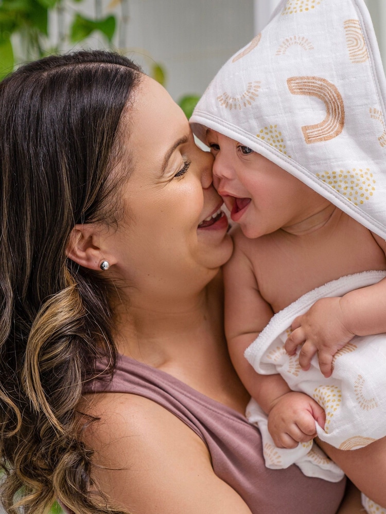 Aden + Anais Kapuzenhandtuch-Set mit 100 % Baumwollmusselin-Futter - Bild 1 von 4 Aden + Anais Kapuzenhandtuch-Set mit 100 % Baumwollmusselin-Futter - Bild 1 von 4