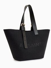 AllSaints Black Anik Felt Tote Bag - Image 2 of 6
