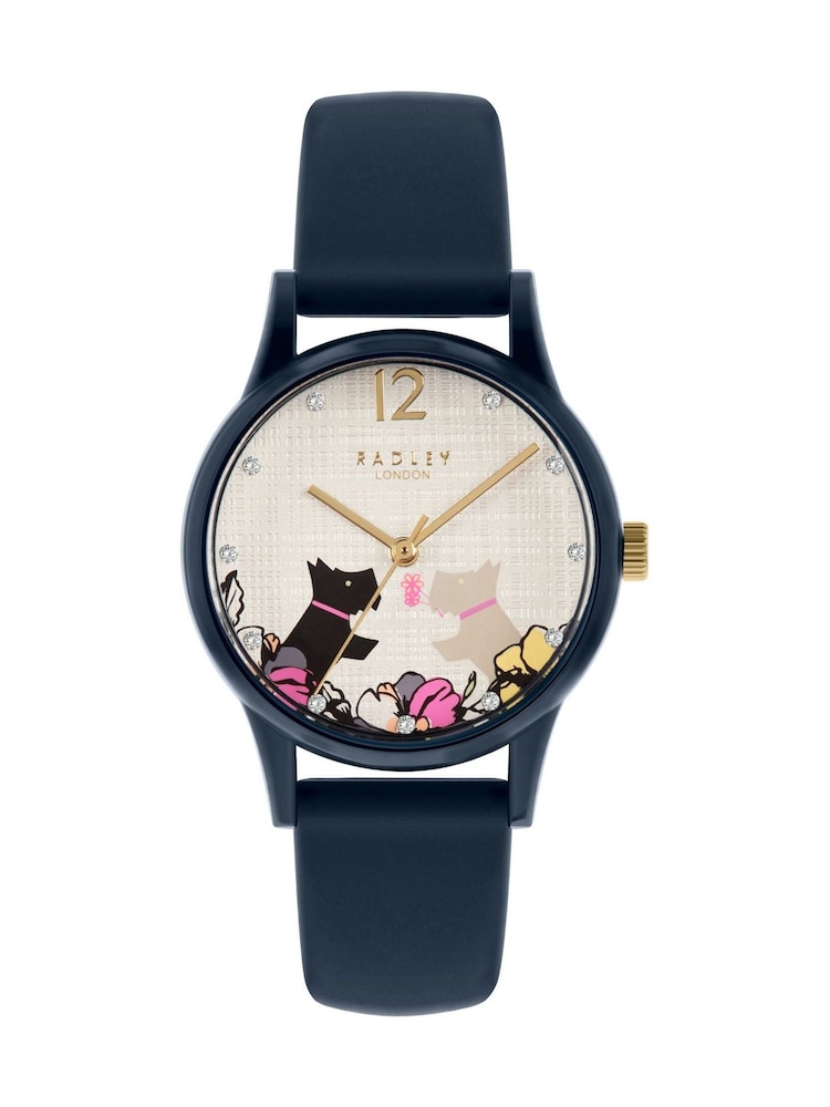Radley Navy 'Say It With Flowers' Watch - Image 1 of 5