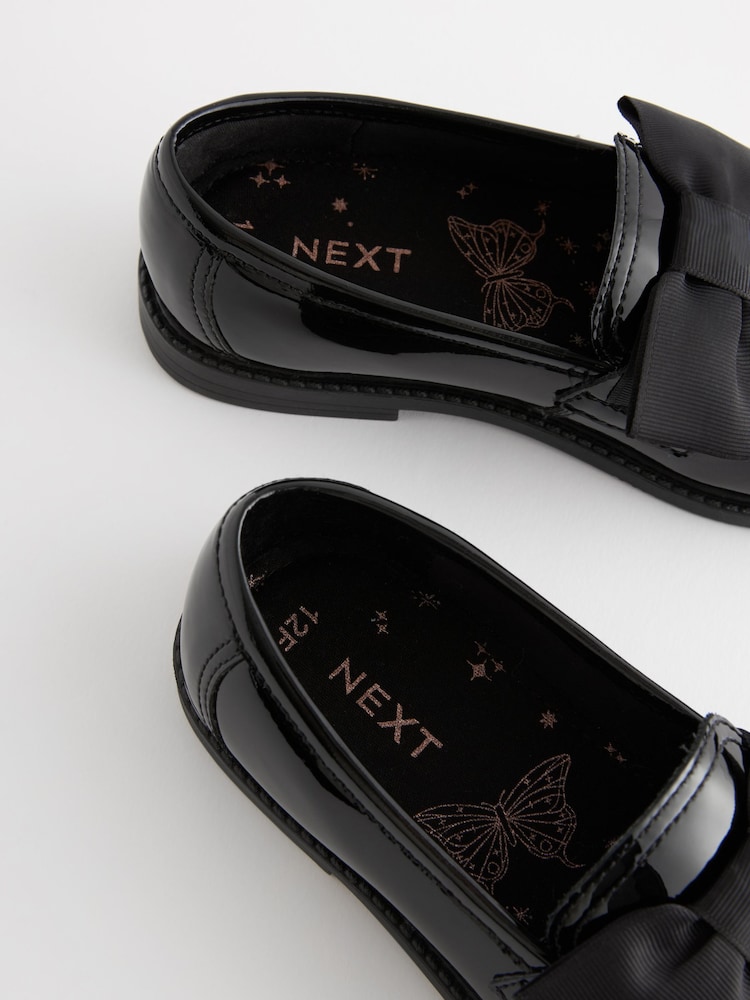 Brevet noir - Mocassins en cuir Nœud Chaussures scolaires - Image 5 of 6