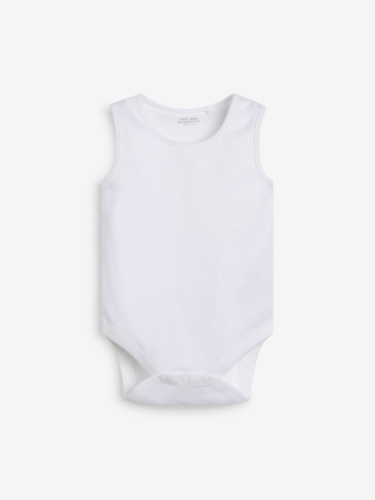 Blue 7 Pack Baby Vest Bodysuits - Image 3 of 8