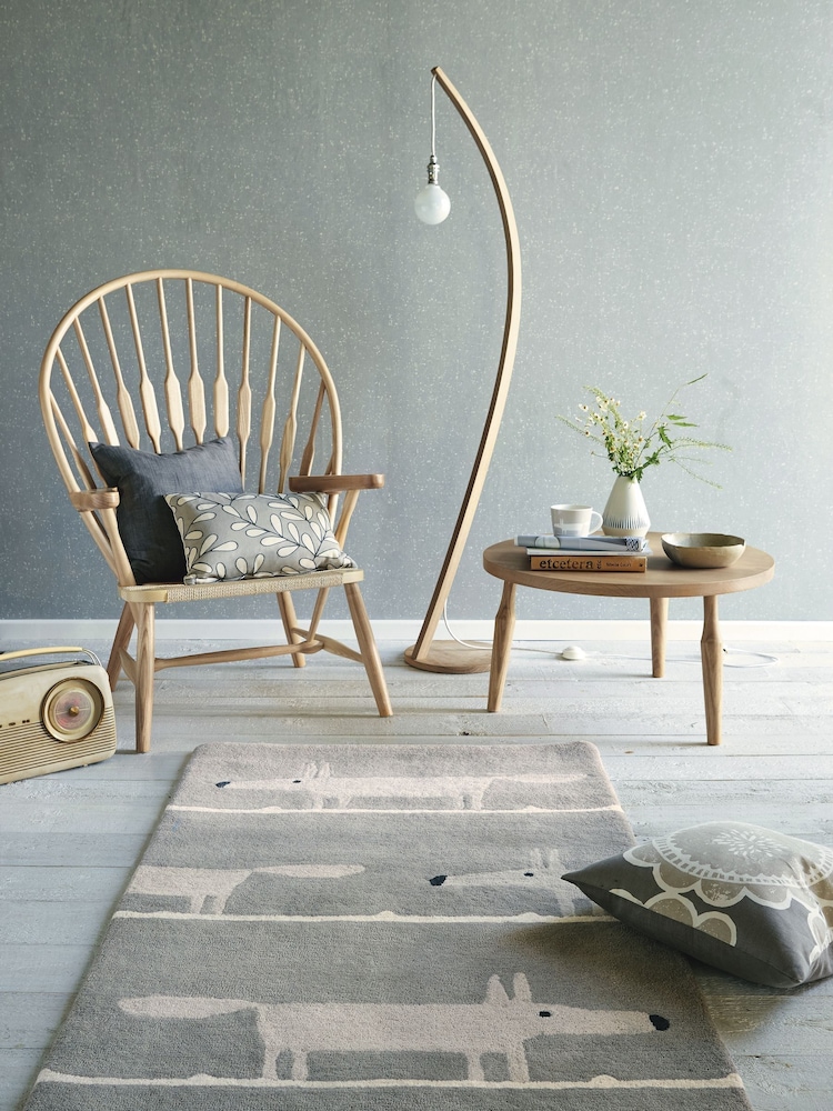 Scion Grey Mr Fox Wool Rug - Image 1 of 2